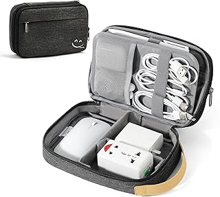 Travelkin Cord Organizer Travel, Electronic Organizer Travel Case, Cable Organizer Bag For Cords,Chargers Phone, Sd Card,Usbs (Black)