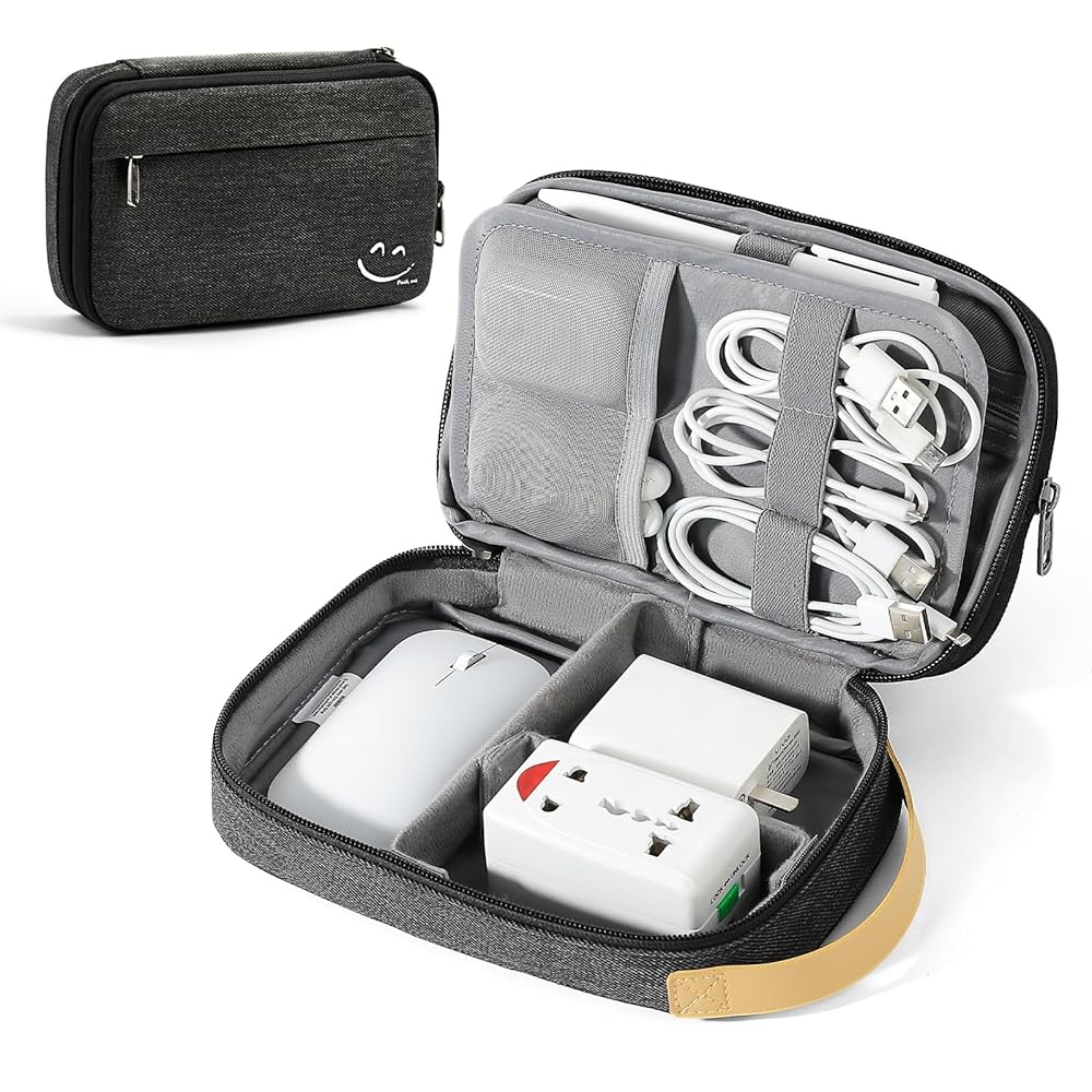Amazon.com : Travelkin Cord Organizer Travel, Electronic Organizer Travel Case, Cable Organizer Bag For Cords,Chargers Phone, Sd Card,Usbs (Black) : Electronics
