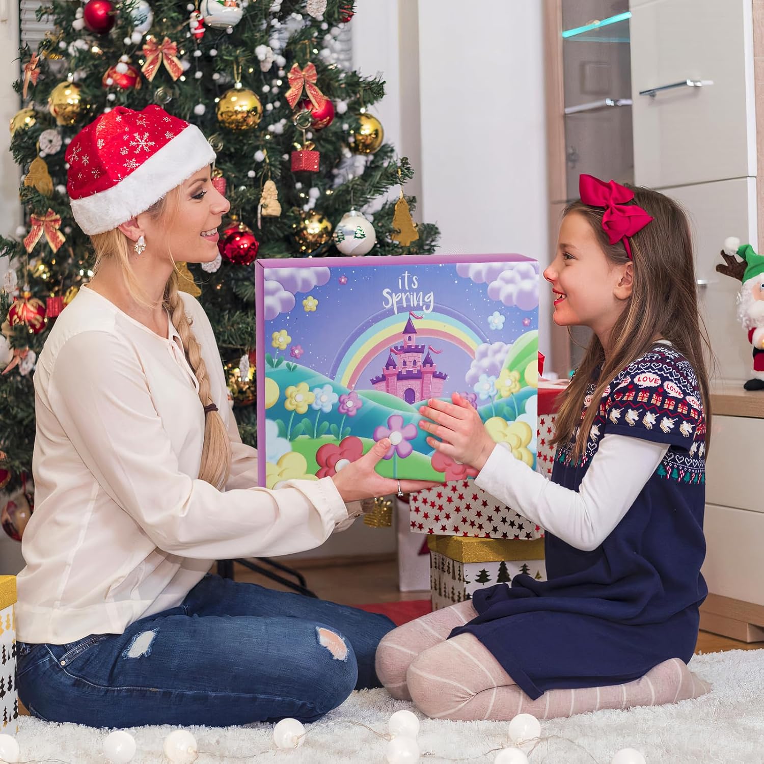 Advent Calendar 2025 for Girls, Christmas Countdown Calendar, 24 Days Surprise Xmas Unicorn Gift Box, Including Hair Accessories, Jewelry, Glasses, Bracelet, Coin Purse, Christmas Gifts for Girls - Image 7