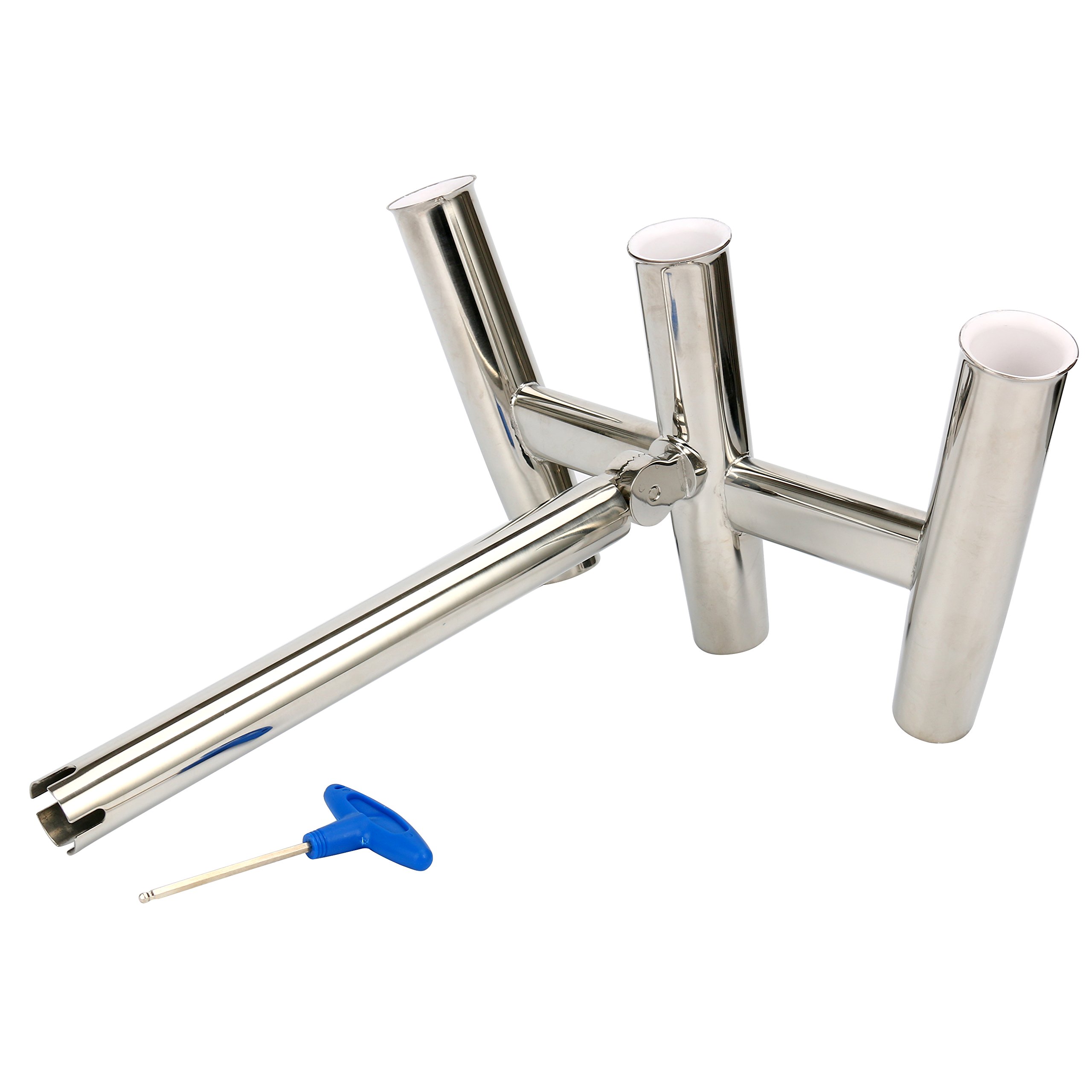 Amarine Made Silver Highly Polished Stainless Steel Trident Outrigger