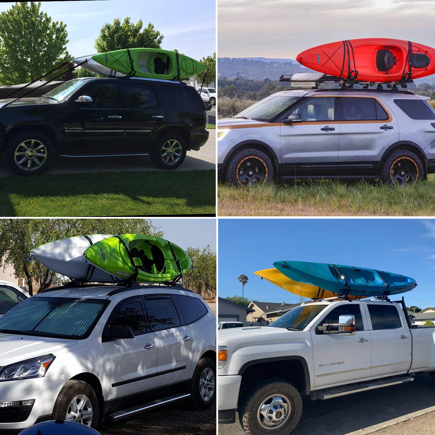 Adust 2 Pair JBar Rack for Kayak Carrier Canoe Boat Paddle Board