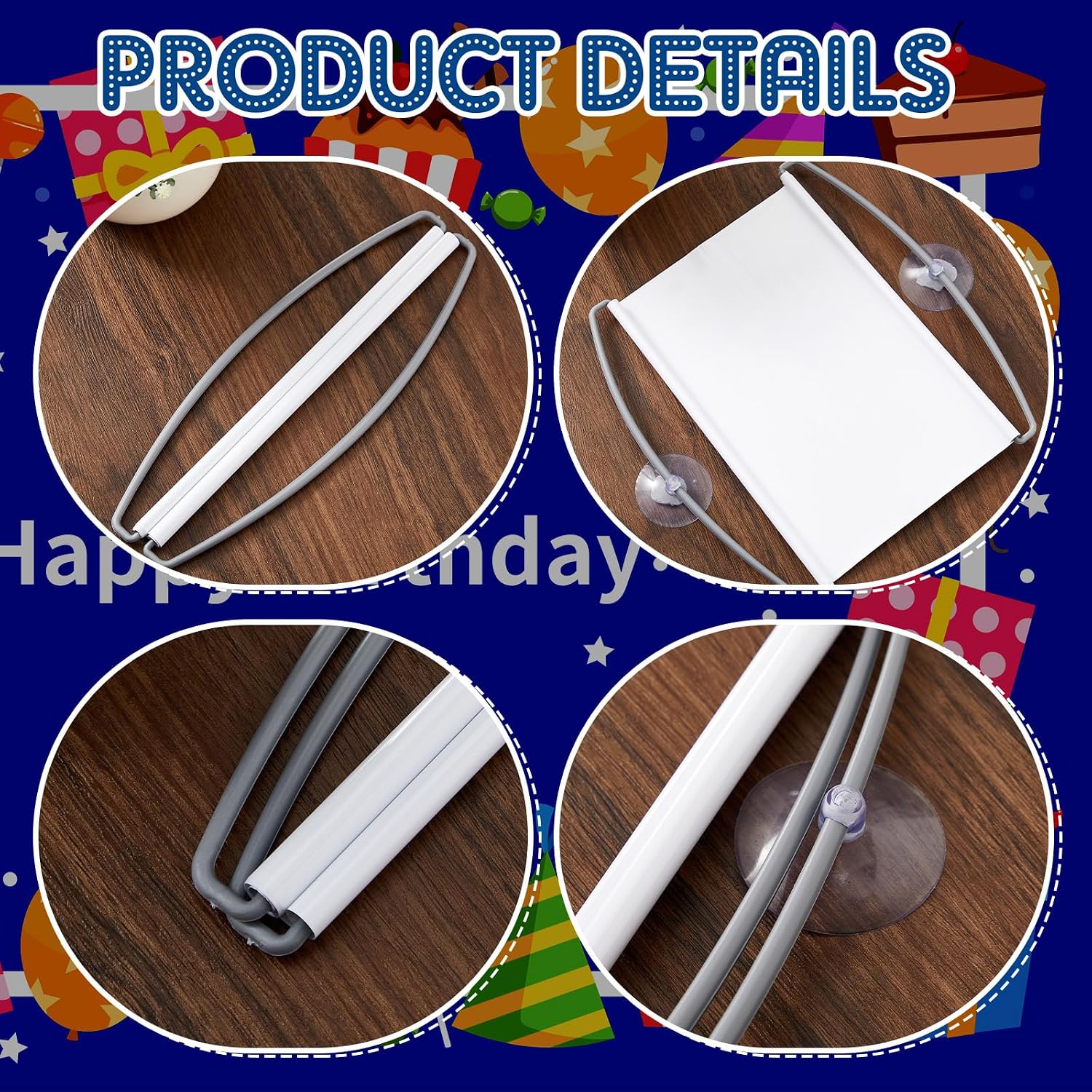 12 Pcs DIY Blank Vinyl Banner Kit, Handheld Retractable Banner White Roll up Banners Dry Erase Custom PVC Plain Banner for Birthday Party, Protests, Sports, Concert, Cheer Congratulations, Team Spirit image 4