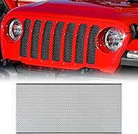 Vista 9 de AggAuto Insertos para Parrilla Compatibles con Jeep Wrangler JK JKU 2007 2008 2009 2010 2011 2012 2013 2014 2015 2016 2017, Accesorios de Cobertura