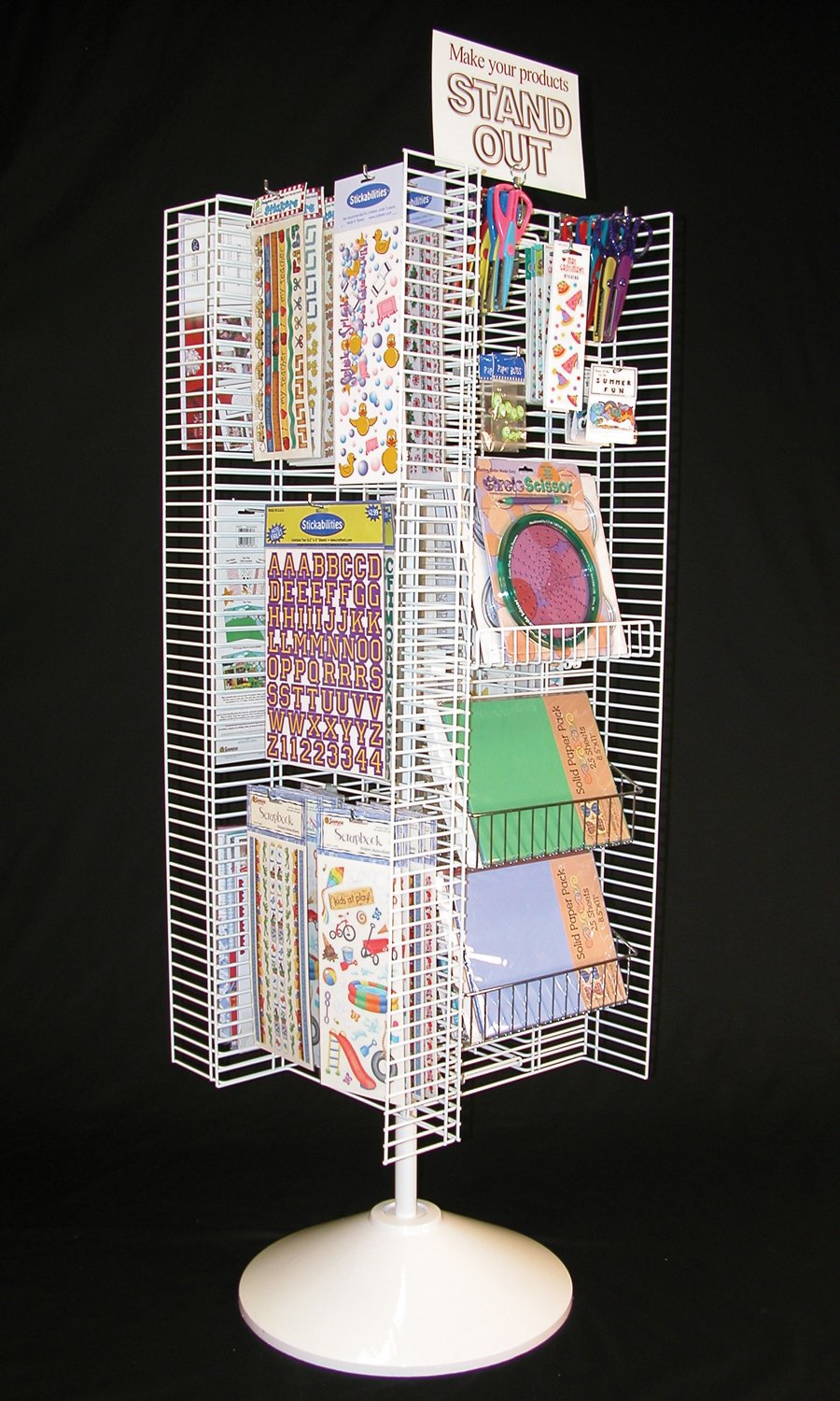 Sidekick Spinner Rack Unit, White Epoxy