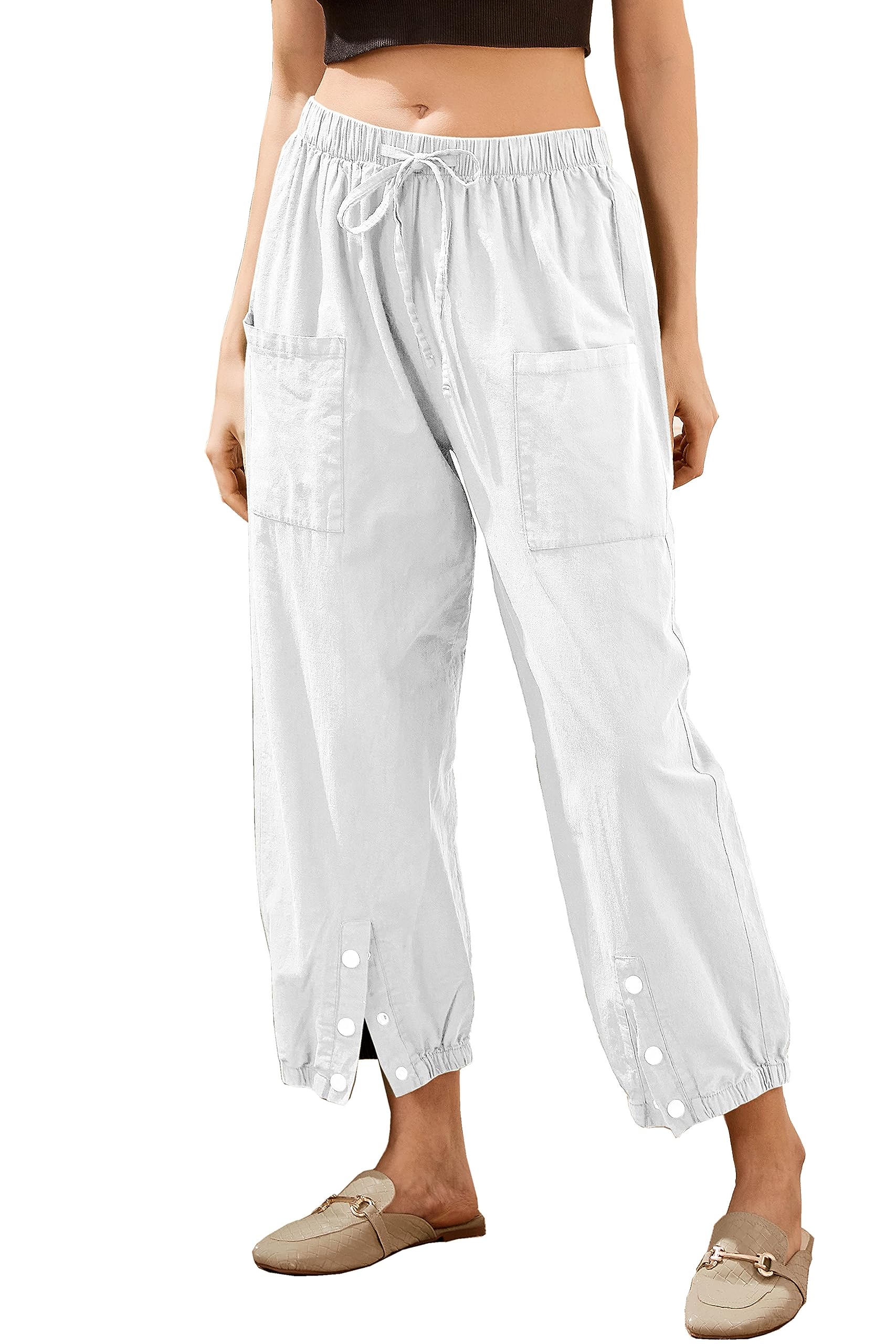 Wonderly Drawstring Crop Pants Size L