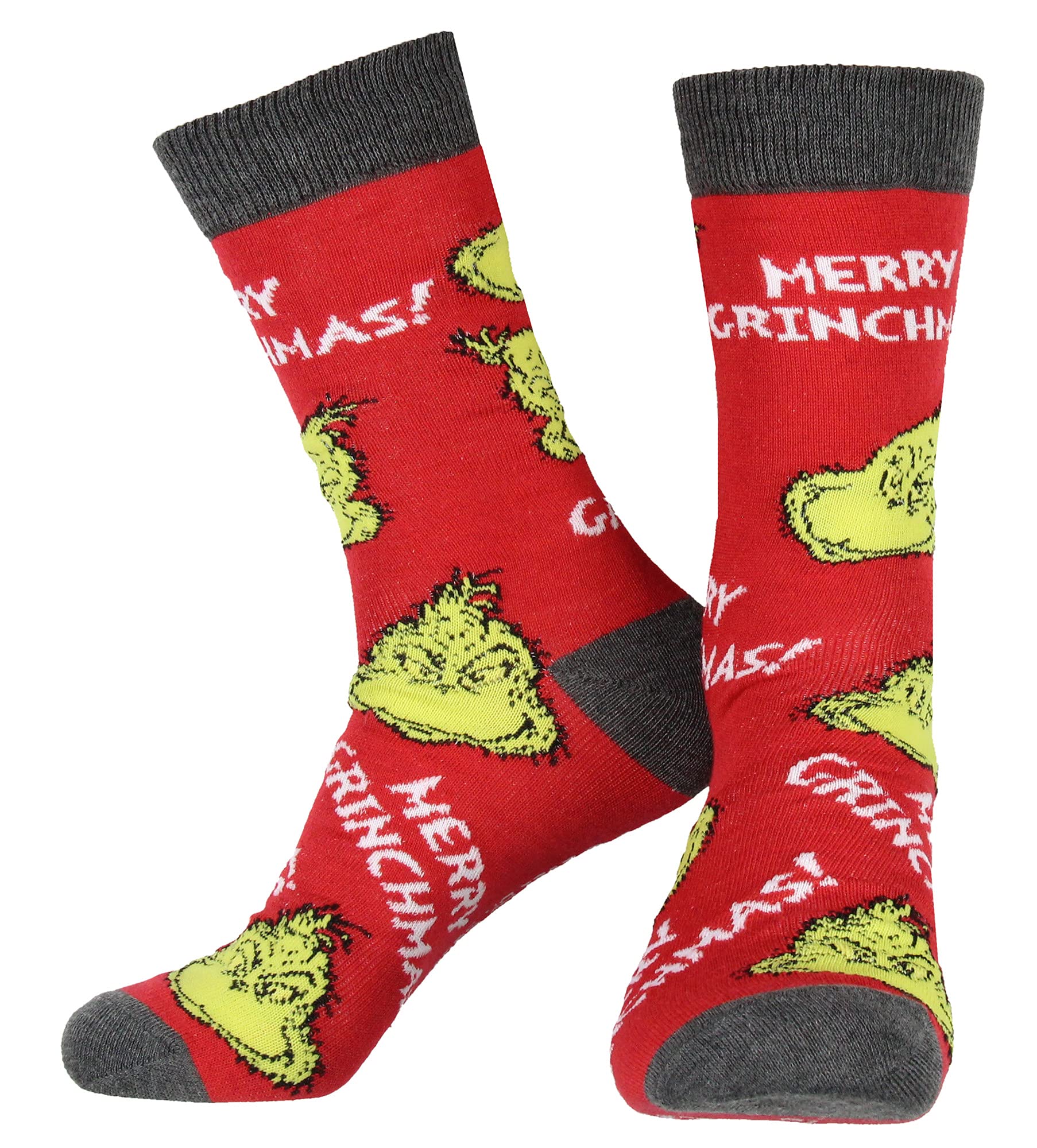 Dr Seuss Postać Grinch Dorośli Świąteczne Skarpety Crew 2 pary