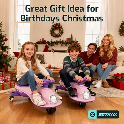 Miniatura 7 de Gotrax WG1 - Coche eléctrico para niños, batería grande de 12 V de hasta 120 minutos de tiempo de reproducción, altavoz de música y ruedas flash