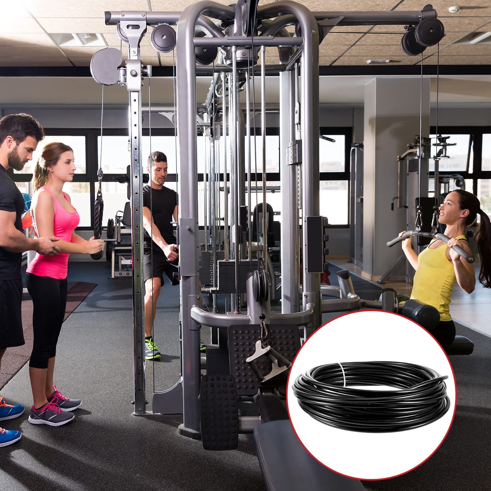 Amazon | フィットネスプーリーケーブル ホームジム交換用ケーブル