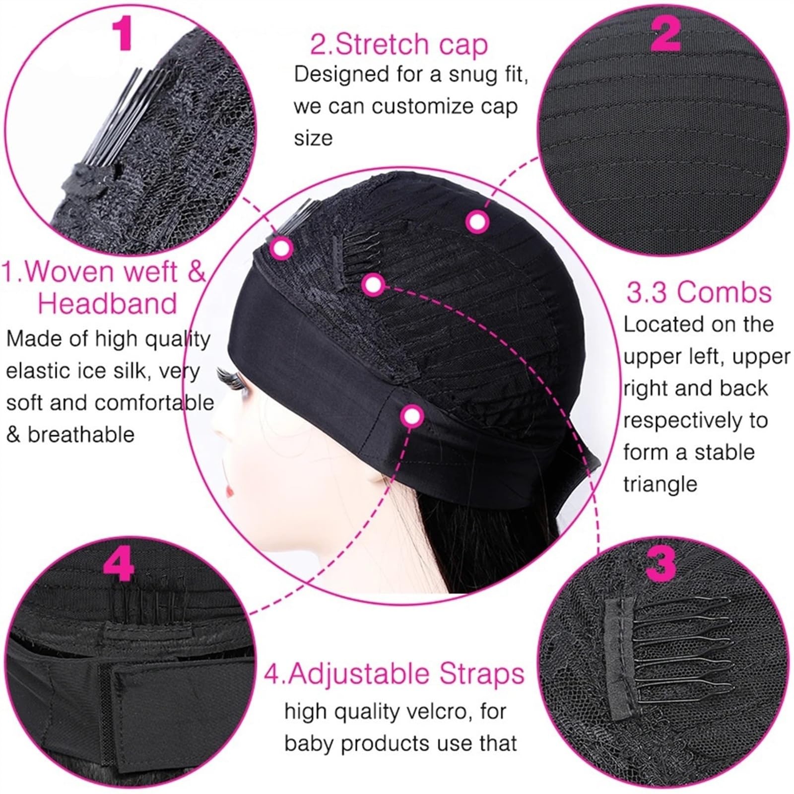Parrucca da donna con fascia per capelli, capelli umani ondulati, senza colla, senza colla, con pizzo frontale, colore naturale, parrucca Remy da indossare e andare a macchina, densità 180%, per feste