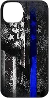 Vista 15 de Trump Police USA Flag Skull Thin Blue Line Support Case for iPhone 17