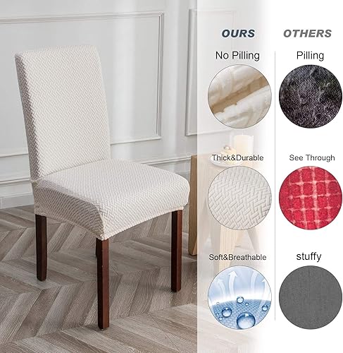 Miniatura 3 de Fundas elásticas para sillas de comedor o de cocina, fundas para sillas Parson