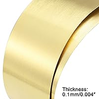 Vista 9 de uxcell Rollo de hoja de latón, placa de lámina de metal 39.370 in x 3.937 in x 0.004 in, 2 piezas