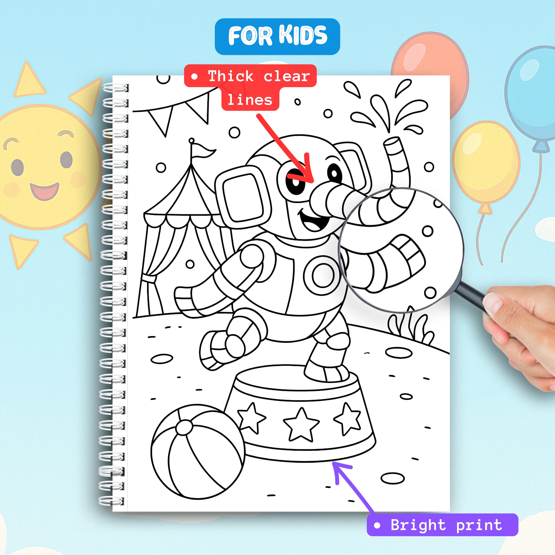 Robobeasts kolorowanki dla dzieci w wieku od 3 lat i powyżej 44 lat Zabawne i atrakcyjne ilustracje przyjaznych stworzeń robo Idealne dla chłopców i dziewcząt. Oprawa spiralna, papier