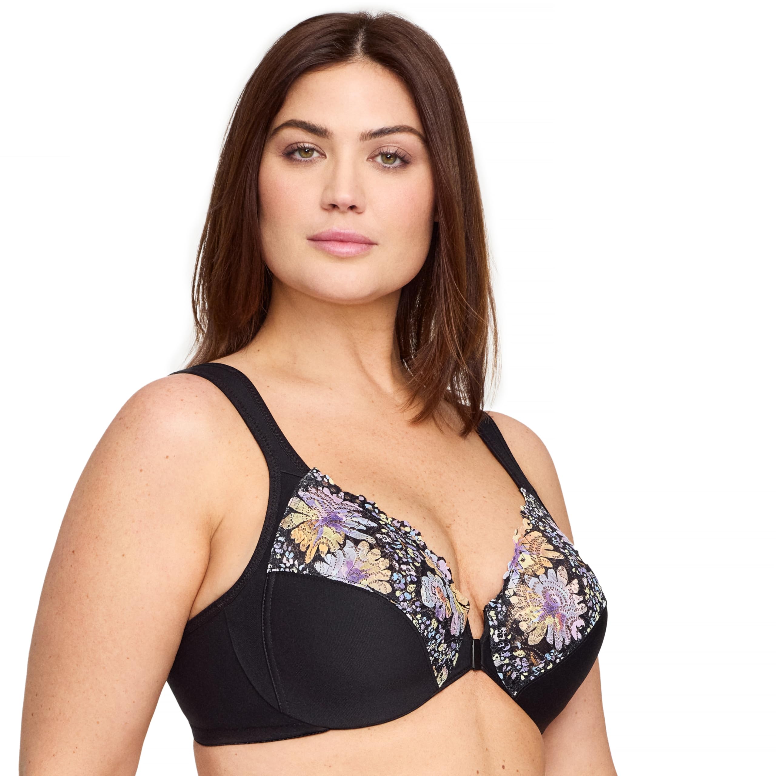 Glamorise Wonderwire Front-Closure Bra Underwire #1245 Reggiseno con Scollatura a V Donna (Pacco da 1)