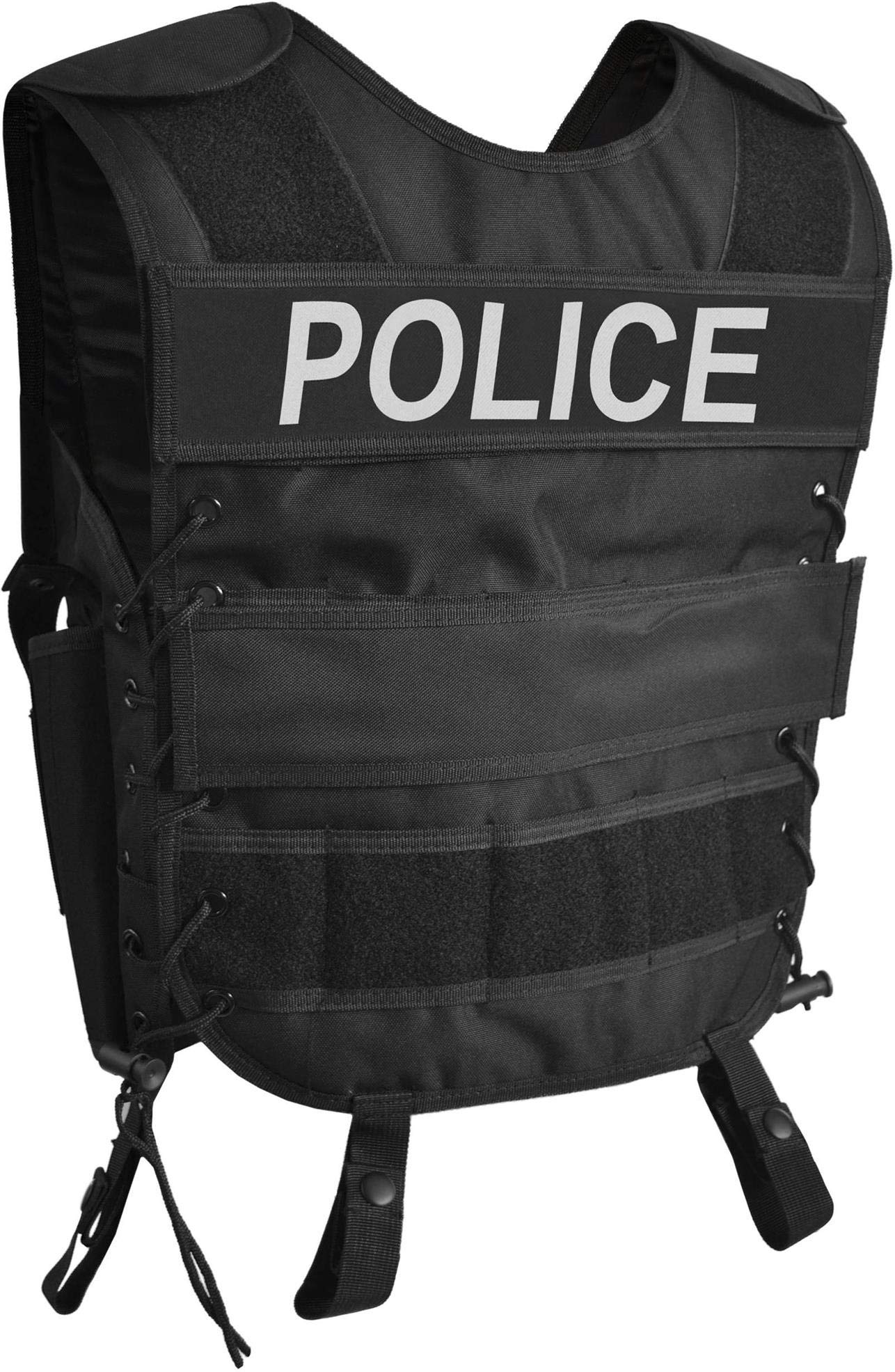 normani Taktische SWAT Weste mit Pistolenholster und abnehmbarem Schriftzug auf dem Rücken