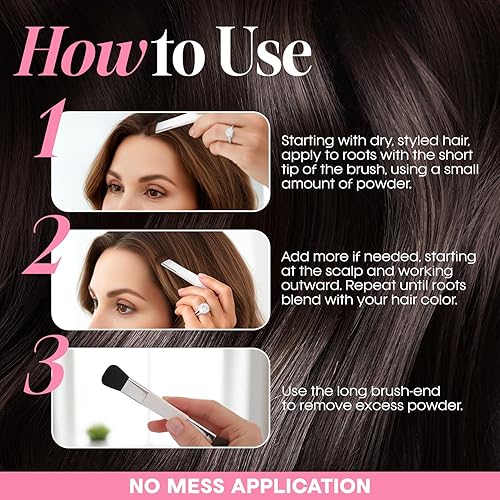 Miniatura 5 de Retoque de raíz de primera calidad, cobertura, corrector instantáneo de raíces, para cubrir raíces entre las visitas al salón, resistente al agua,