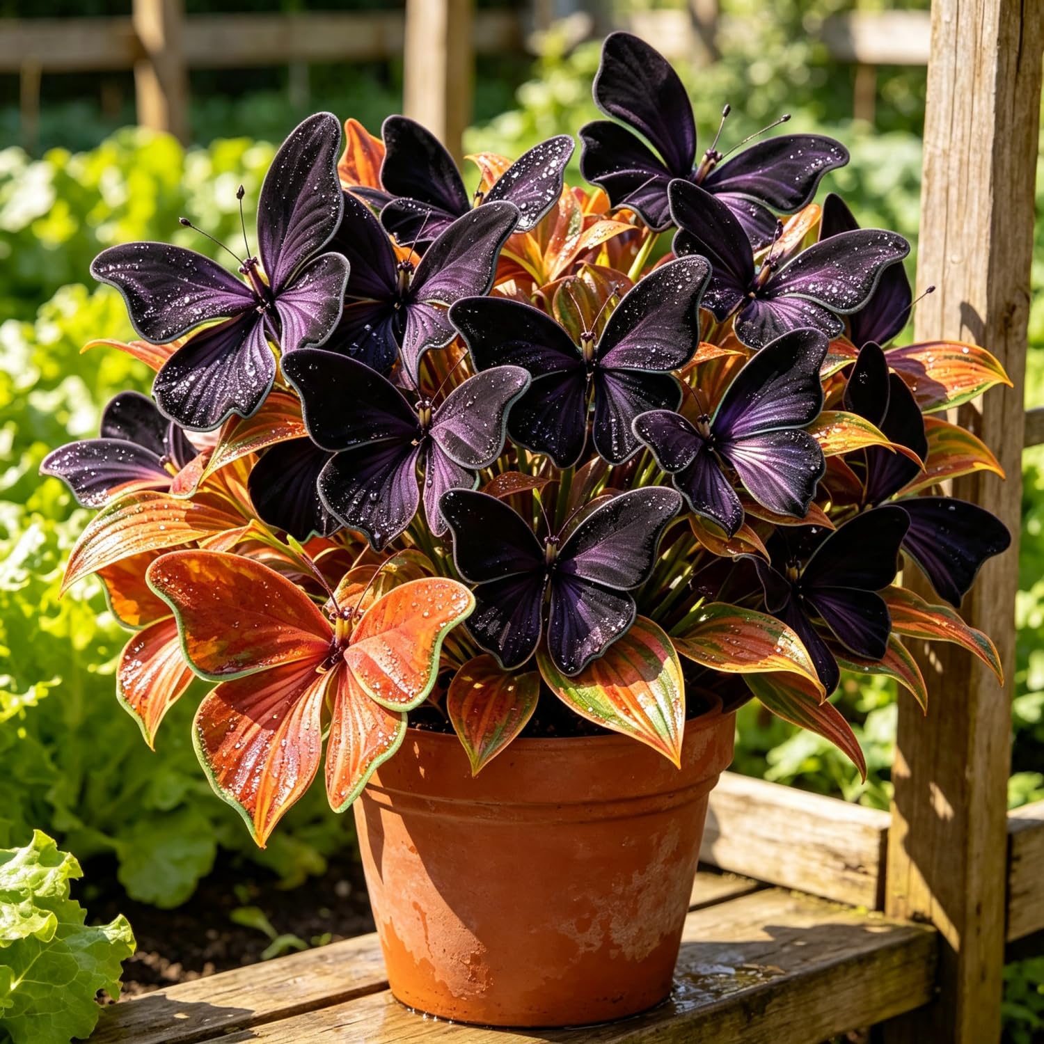 Hosta Butterfly Perenne Ornamentale ‑ Decorazione per Balcone e Giardino-15bulbi-b