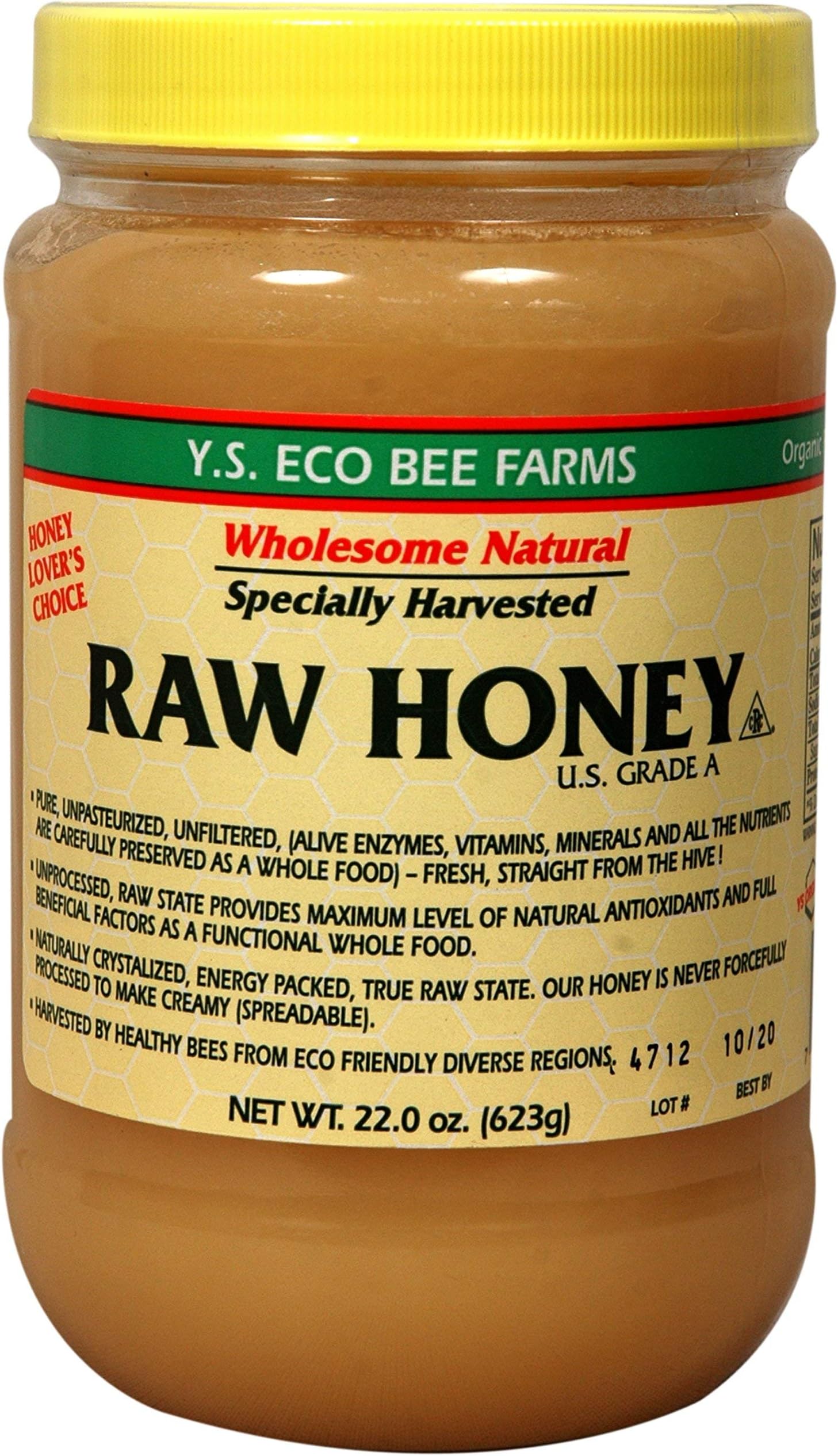 Y.S Eco Bee Farms Raw Honey USA Grade A.-22oz (623 gm)