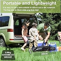 Vista 6 de Pantalla de proyector con soporte de 100 pulgadas 16:9 HD 4K para exteriores, pantalla de proyector para cine en casa 3D plegable rápidamente