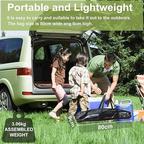 Vista 6 de Pantalla de proyector con soporte de 100 pulgadas 16:9 HD 4K para exteriores, pantalla de proyector para cine en casa 3D plegable rápidamente