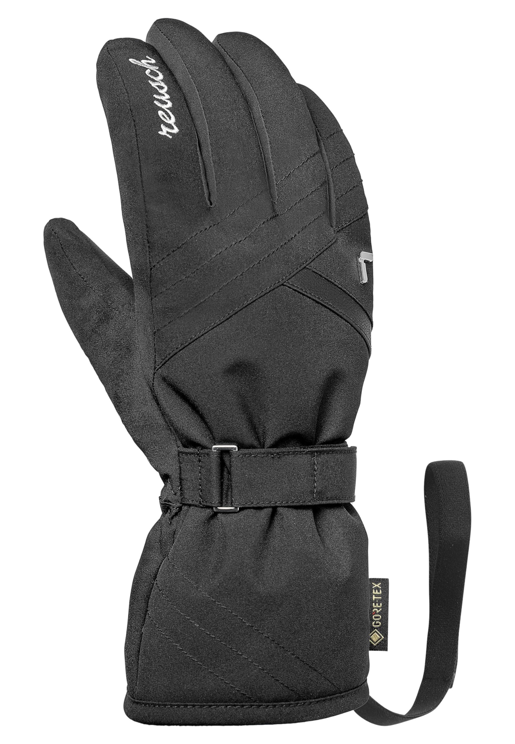 Reusch Alba Gore-Tex - Gants de Ski pour Femme - Imperméables, Coupe-Vent et Respirants - Softshell - Gants avec Fonction écran Tactile - Bracelet et Laisse - pour Ski et Sports d'hiver