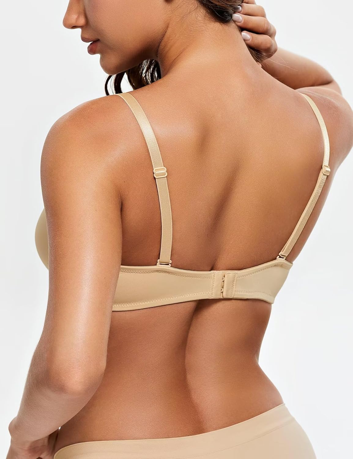 Wingslove Women's Push Up Bra Deep V Plunge Underwire T-Shirt Bra Multiway 2 Cups Up - Image 3