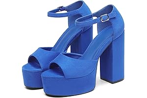 Sexy Women's Open Toe Platform Heels with Ankle Strap
