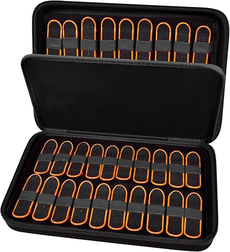 ALKOO Funda compatible con TECH DECK Ultra DLX Diapasón de 4 unidades, también tiene capacidad para 38 piezas para HOMETALLpara teak Tuningpara