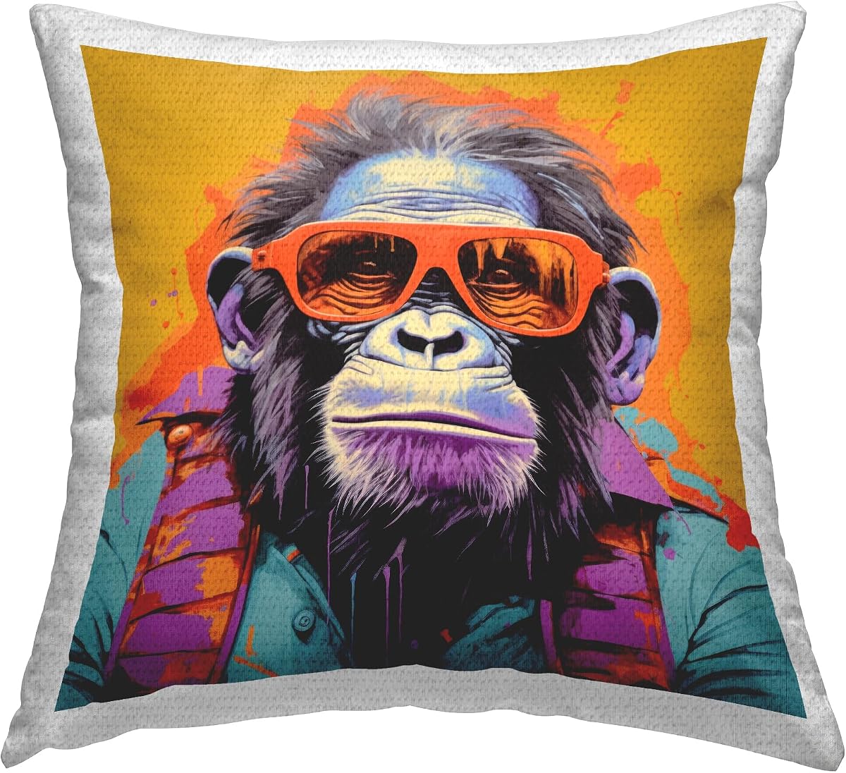 Stupell Industries | Pop Style Gorilla, 18 x 18 | Outdoor Pillow, Made in USA - By Irena Orlov