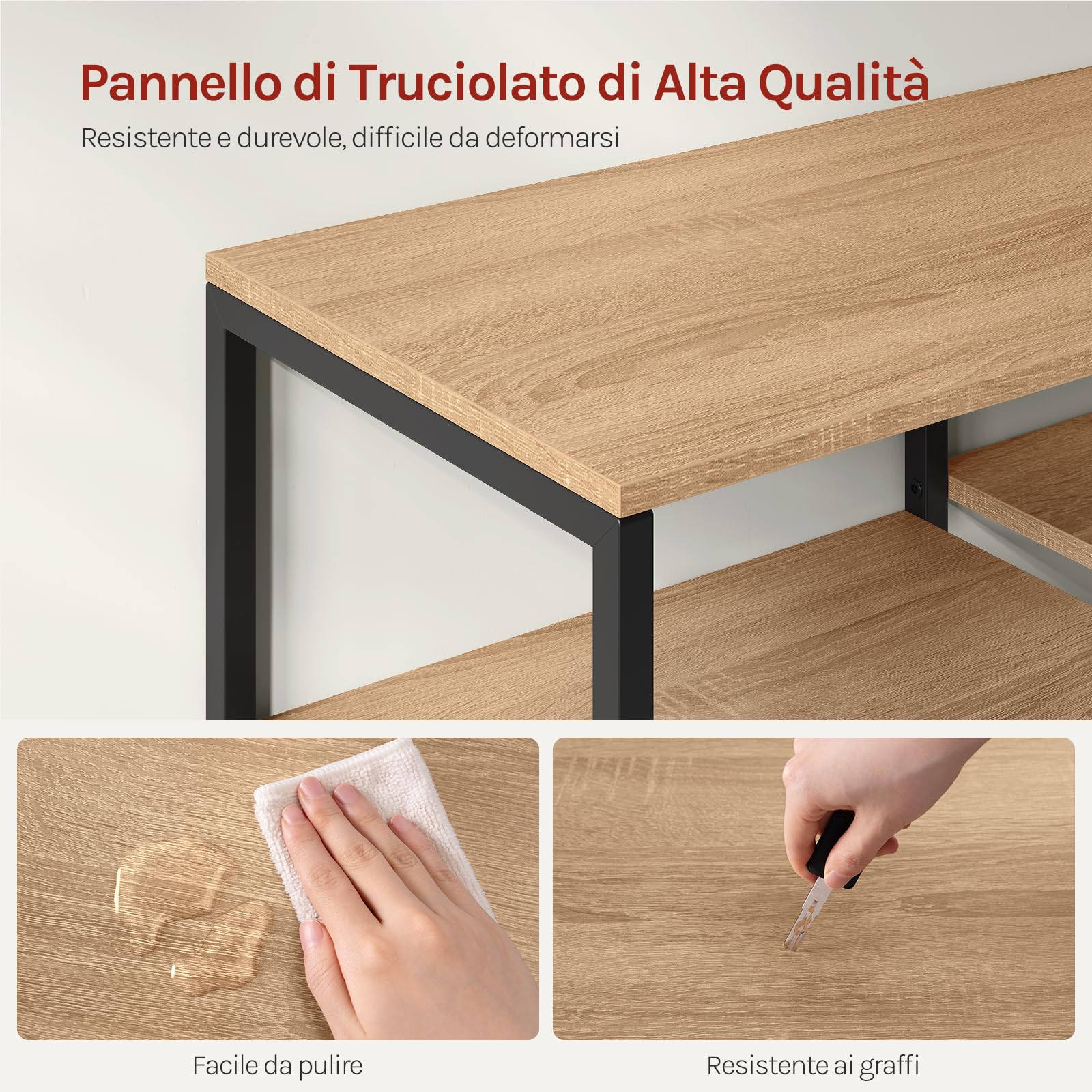 WOLTU Scaffale Moderno con Ripiani e Armadietto, Scaffale Divisorio 80x35x97 cm, Stile Industriale, Struttura in Metallo, Nero + Rovere Chiaro, RGB08hei