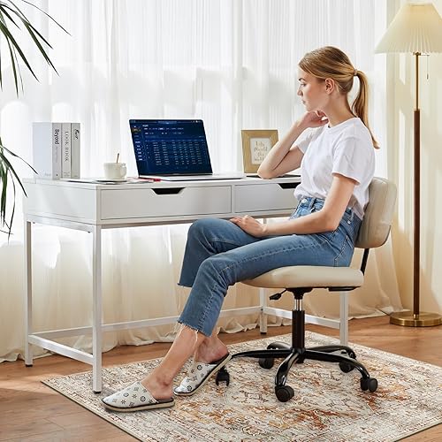 Miniatura 2 de Tapete para silla de oficina, protección de suelo duro, 36 x 48 pulgadas, antideslizante, compatible con suelos de juegos y alfombras, color naranja