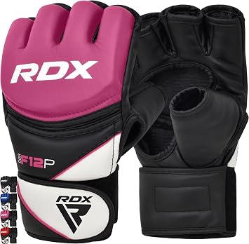 قفازات MMA للسيدات من RDX، فنون قتالية، ملاكمة، كيس ملاكمة، قفص، قتال، جلد المايا، قفازات، تدريب قتالي