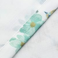 Vista 6 de VOGOL Cenefas con patrón de pájaros para ventanas de cocina, cenefa texturizada de lino con estampado floral y pájaros para ventanas pequeñas