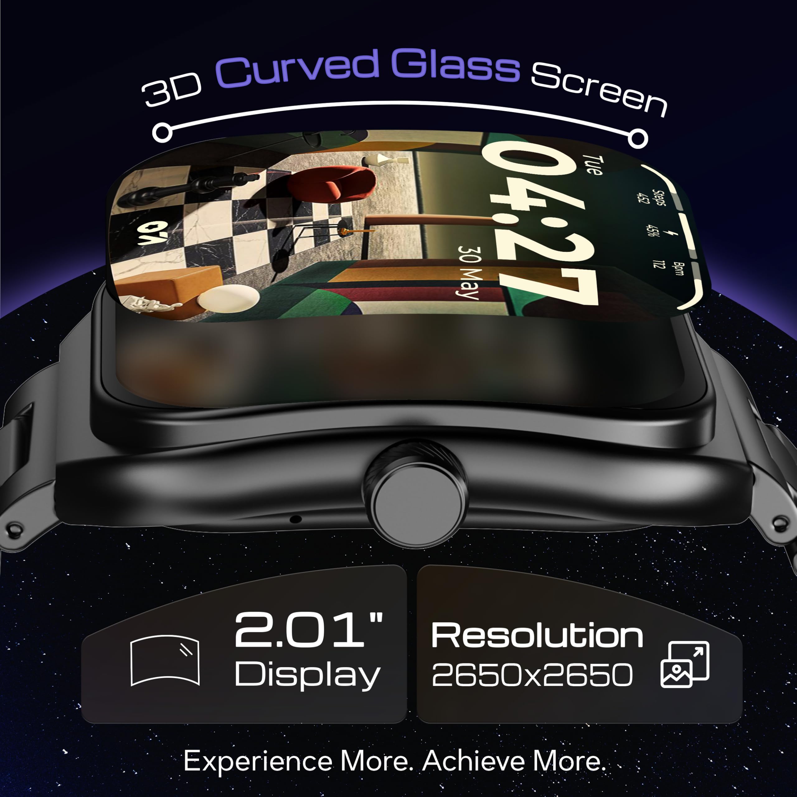 Boult Nowo wprowadzony na rynek smartwatch Trail Pro 2.01'' 3D zakrzywiony wyświetlacz AMOLED, połączenie BT 5.3, jasność 600 nitów, IP68, ponad 250 tarcz zegarków, 123 tryby sportowe, asystent
