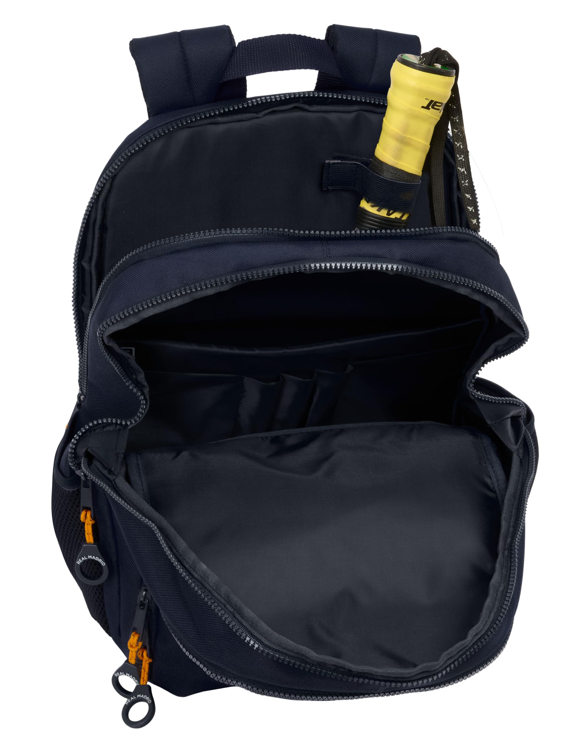 Safta REAL MADRID 2ª EQUIPACIÓN 24/25 - Mochila para Pádel, Mochila de Deporte, Ideal para Diferentes Edades, Cómoda y Versátil, Calidad y Resistencia, 30x17x42 cm, Color Azul Marino