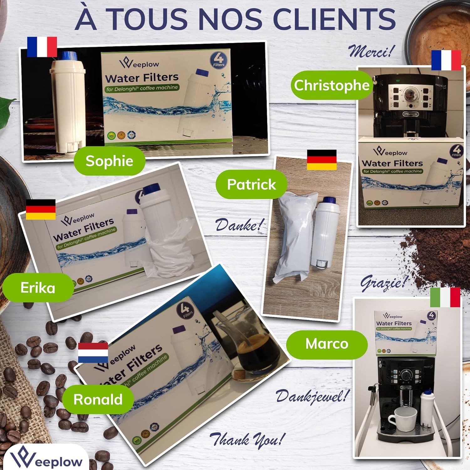 4 Filtri Acqua Per Macchine Caffè DeLonghi - Compatibili Con Magnifica, Dinamica, ESAM, ECAM - Foto 6