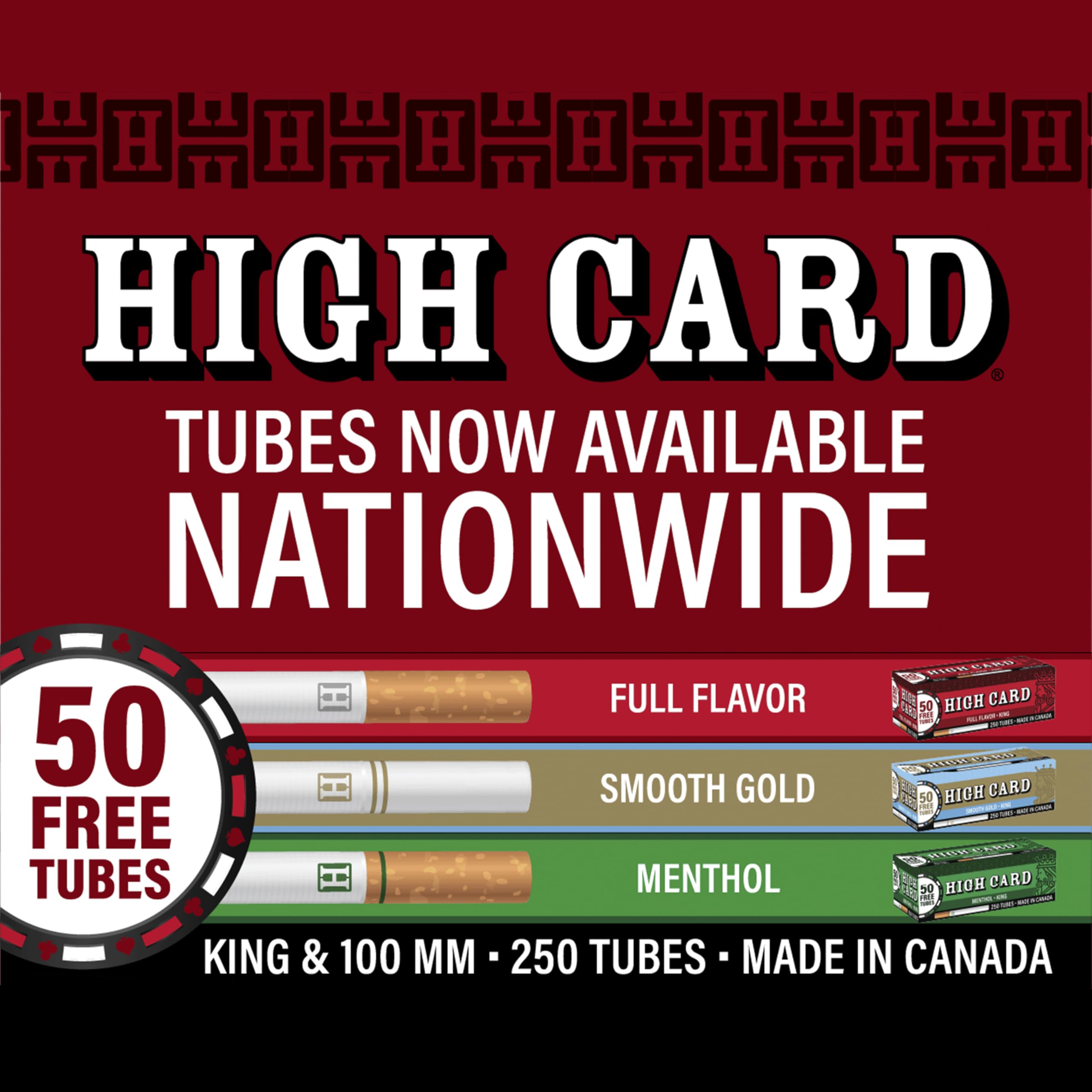 Amazon.com: High Card - Green Menthol RYO King Size Cigarette Filter Tubes 