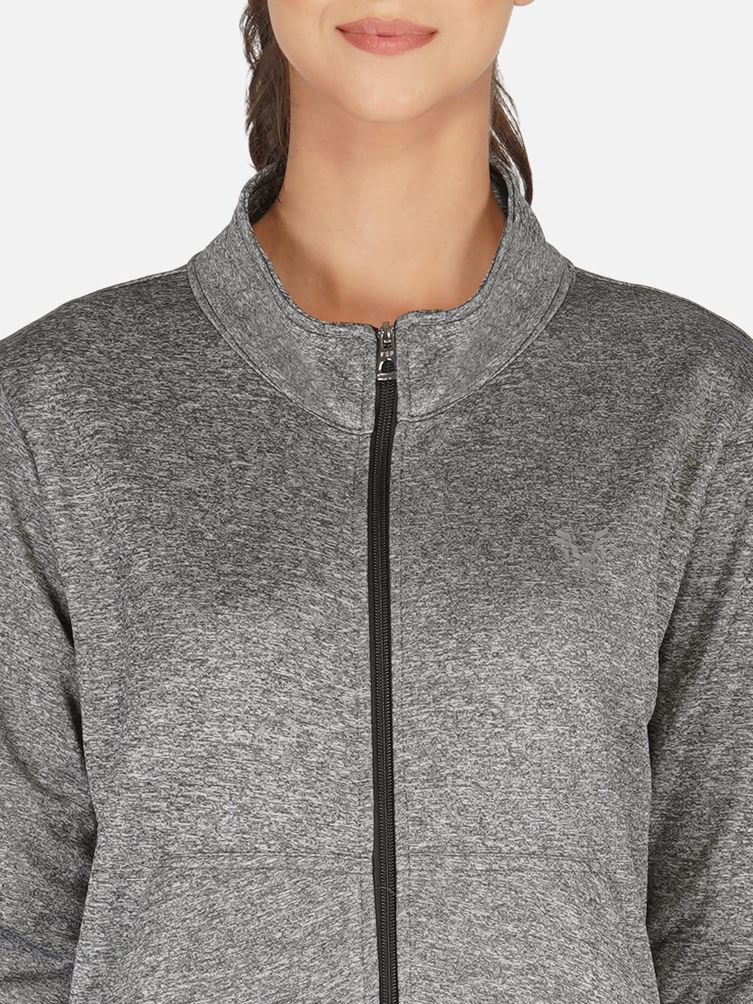 UZARUS Women's Sports Gym Training Jacket Grey - Image 5 thumbnail