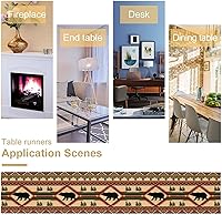 Vista 30 de Camino de mesa de mediados de siglo, moderno patrón atómico absctract geométrico retro de los años 1950 y 1960 S para decoración de mesa del hogar