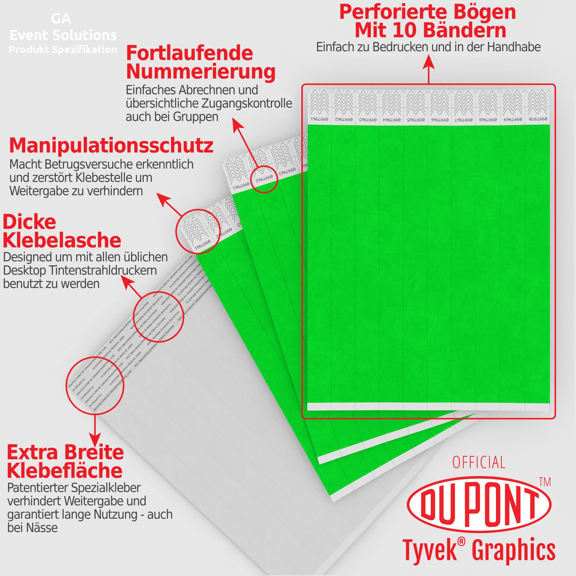 500 Braccialetti Di Carta Personalizzati Con Testo - Foto 9