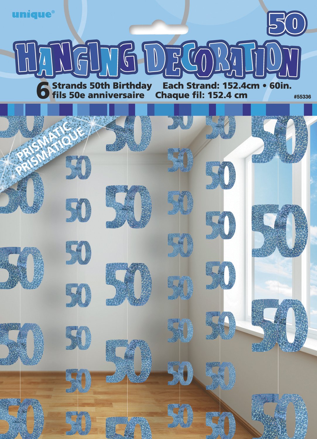 Unique Party 92068 - 9ft Foil Glitz Pink Happy 80th Birthday Banner — view 36
