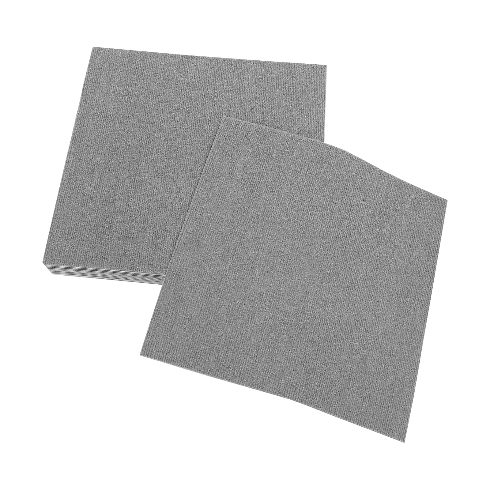 20 baldosas autoadhesivas para alfombras, 50 x 50 cm, para el hogar, la oficina (gris claro)
