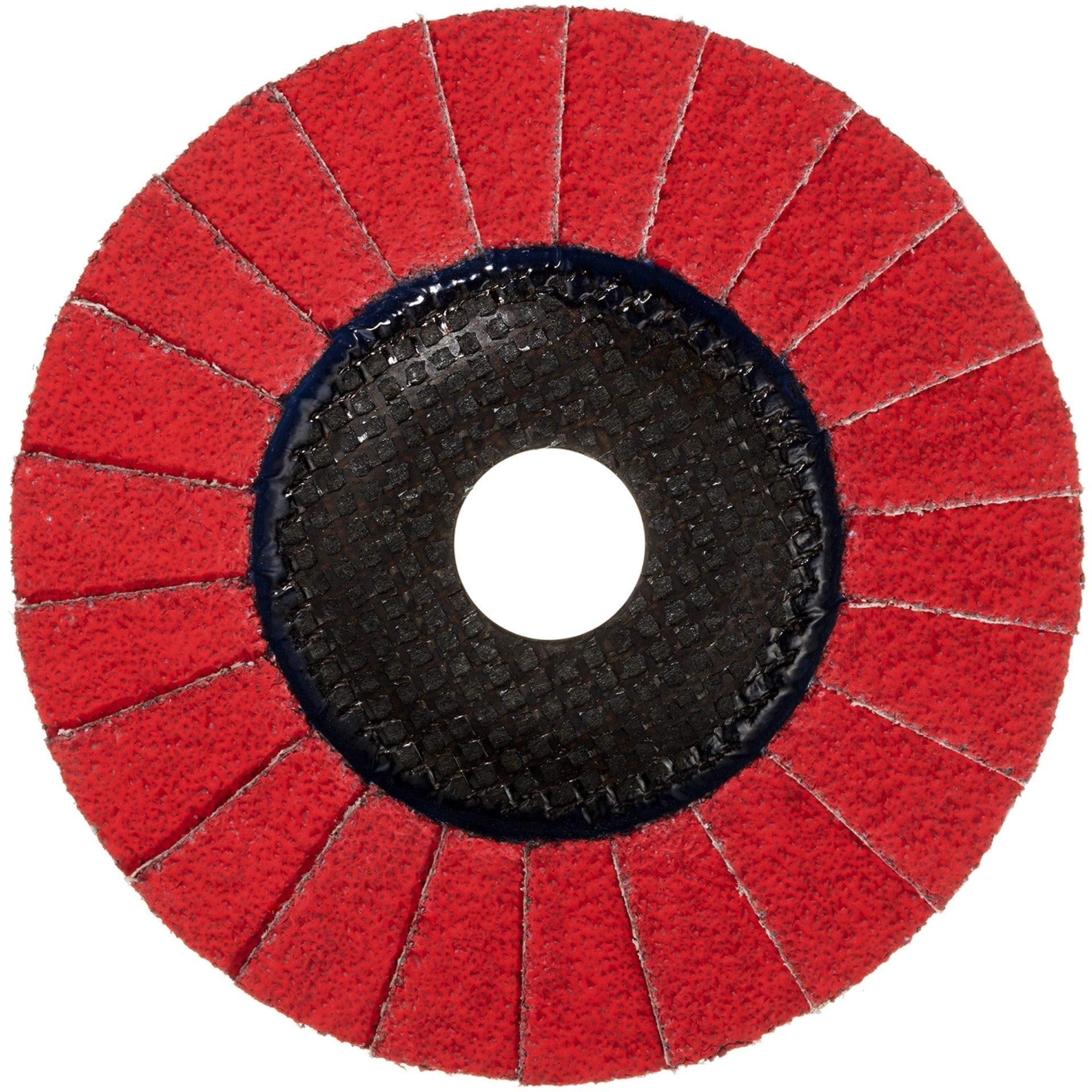 LUKAS Fächerschleifscheibe V2 POWER universal Ø 115 mm Ceramic Korn 40 schräg