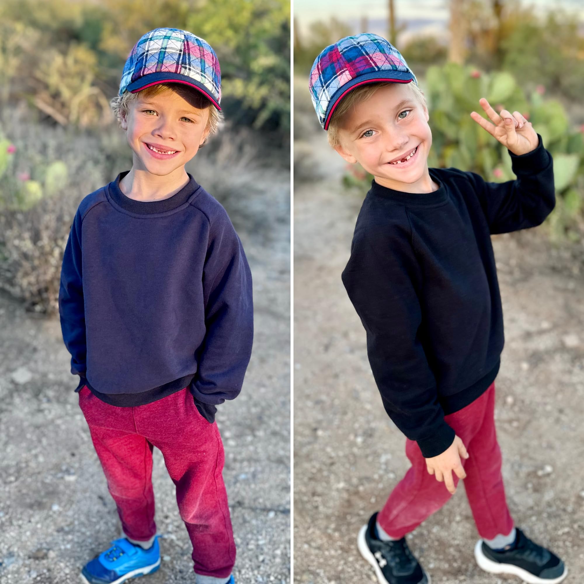 BIG ELEPHANT Sweatshirt Jungen – Rundhals Pullover Kinder Jungen Langarmshirt Leicht & Warm für Schule & Freizeit
