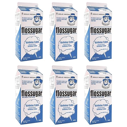 BeeQ CAJA - Paquete de 6 cajas de cartón de algodón de azúcar de azúcar de azúcar de 1/2 galón