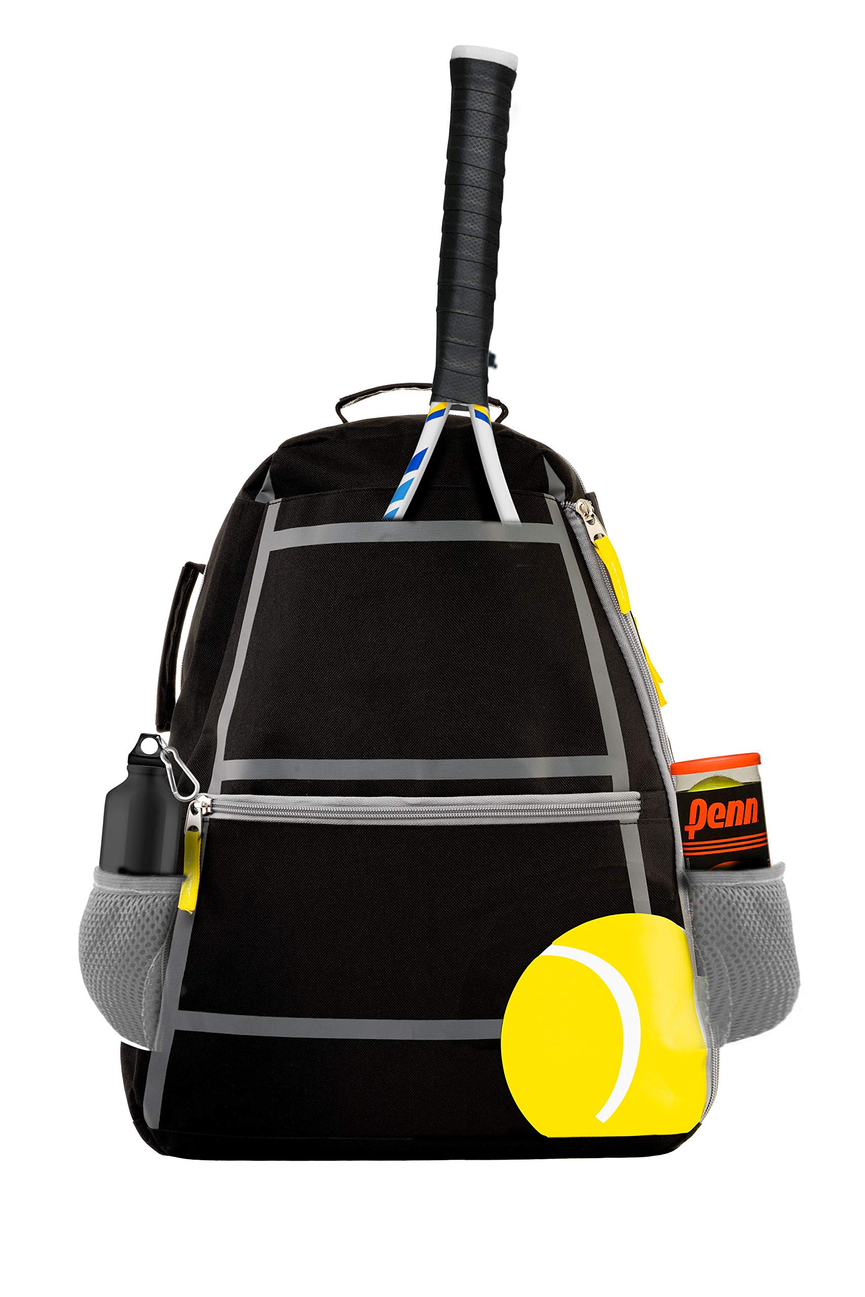 Thorza Tennis Racket Bag – Lightweight Tennis Backpack Stores 2 Racket, Balls, and Sports Gear – Tennis Racket Holder for Men and Women – Backpack Only