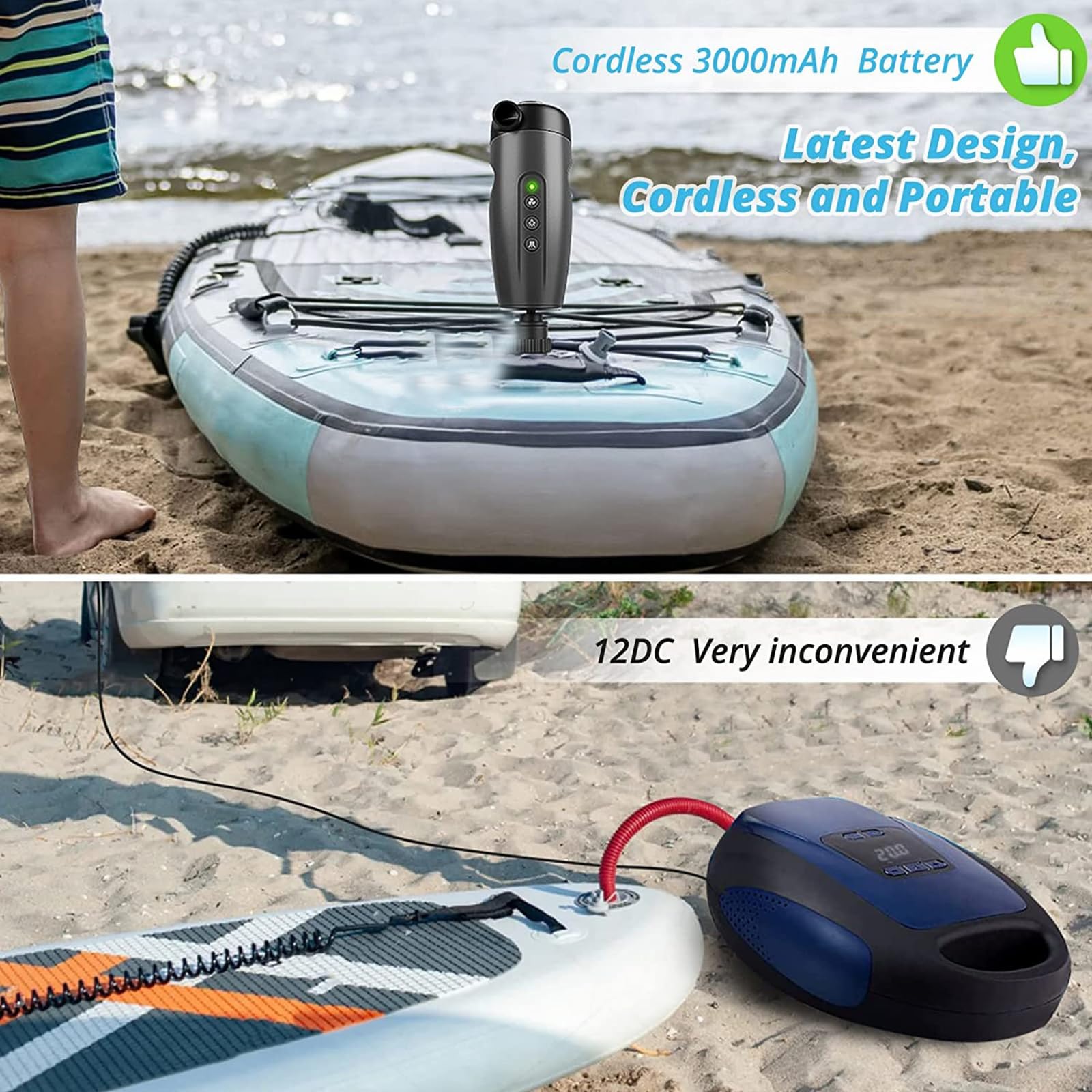 Amazon.co.jp: 空気入れ 電動 電動ポンプ 空気抜き 両対応 サップ