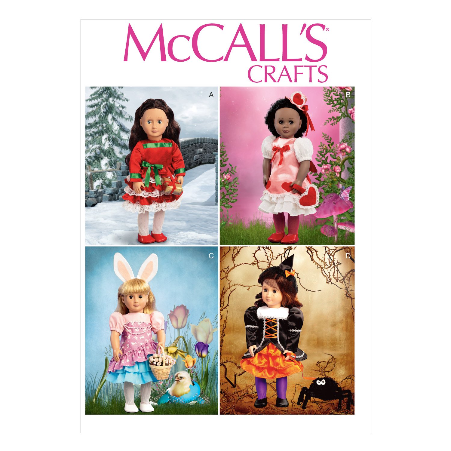 Patron de vêtements de poupée McCall's M6806 pour réussir toutes vos coupes