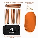 Red Suricata Tienda de campaña y toldo familiar para playa, parasol UPF50, 4 postes de aluminio, pala de arena, refugio solar portátil mediano (mediano, naranja)