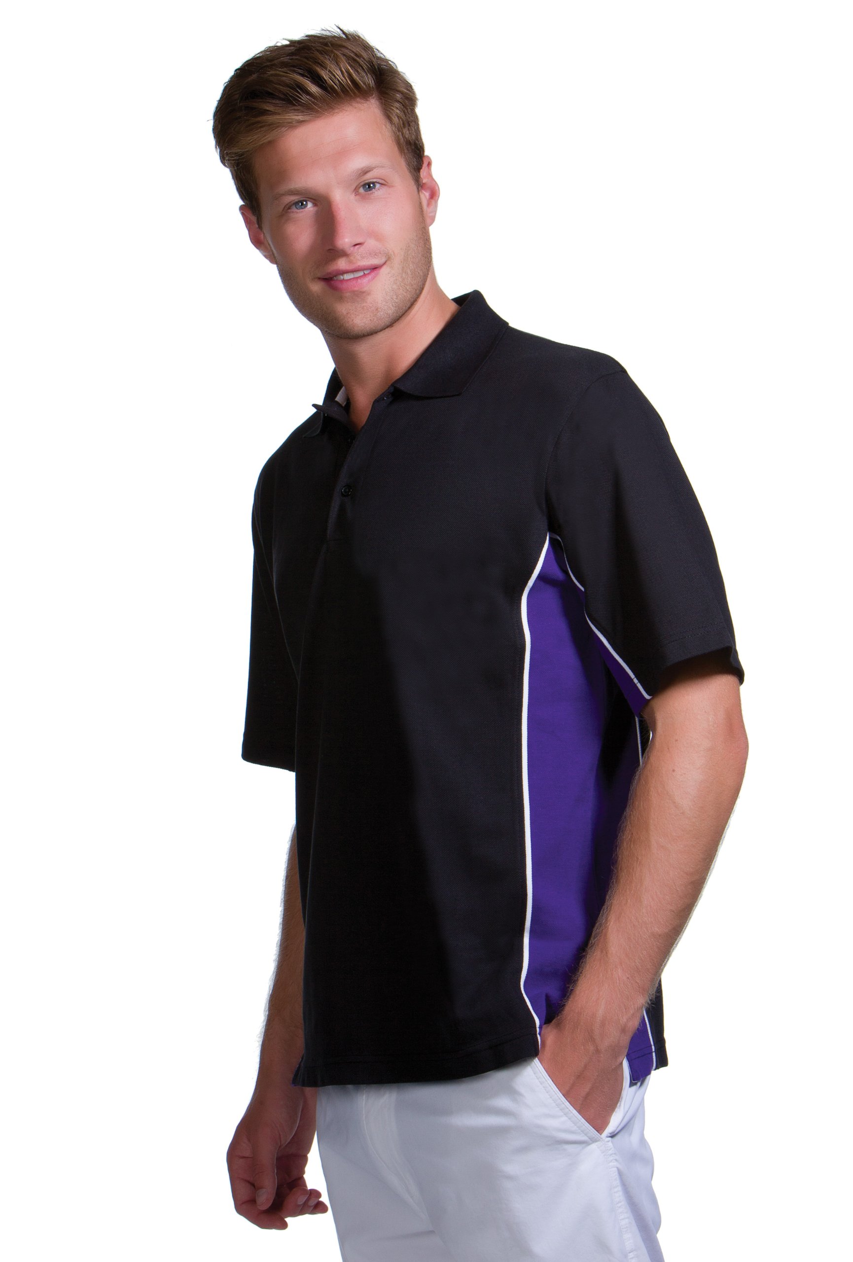 Gamegear Track Pique Polo Shirt Black/Purple M